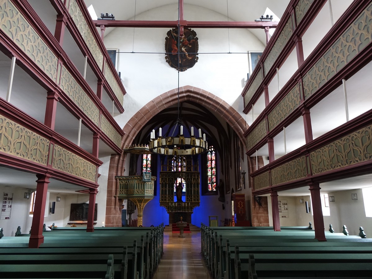 Frth, Innenraum der Stadtkirche St. Michael, Ausstattung von 1675 (02.08.2015)