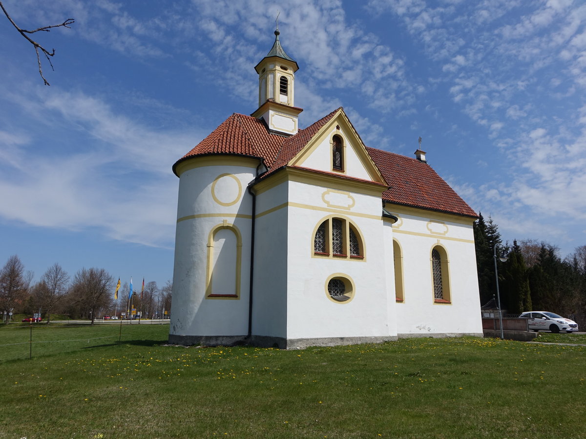 Fssen, Feldkirche St. Ulrich und Afra, erbaut 1725 durch Johann Georg Fischer (26.04.2021) 
