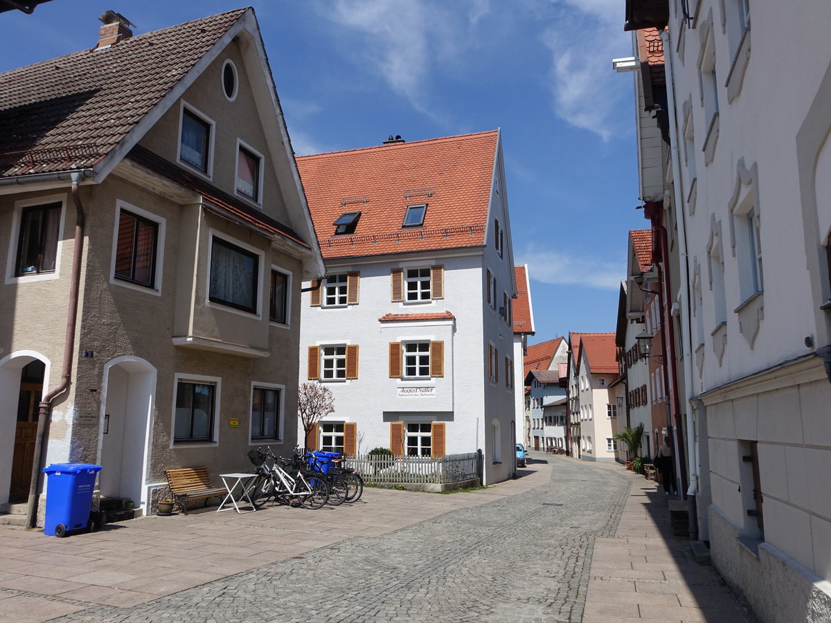 Fssen, Huser in der Drehergasse in der Altstadt (26.04.2021)