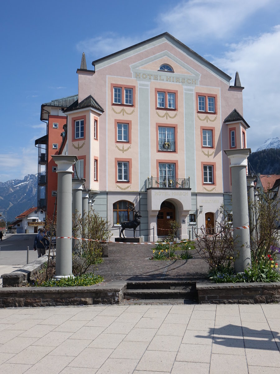 Fssen, Hotel Hirschen in der Sebastianstrae (26.04.2021)