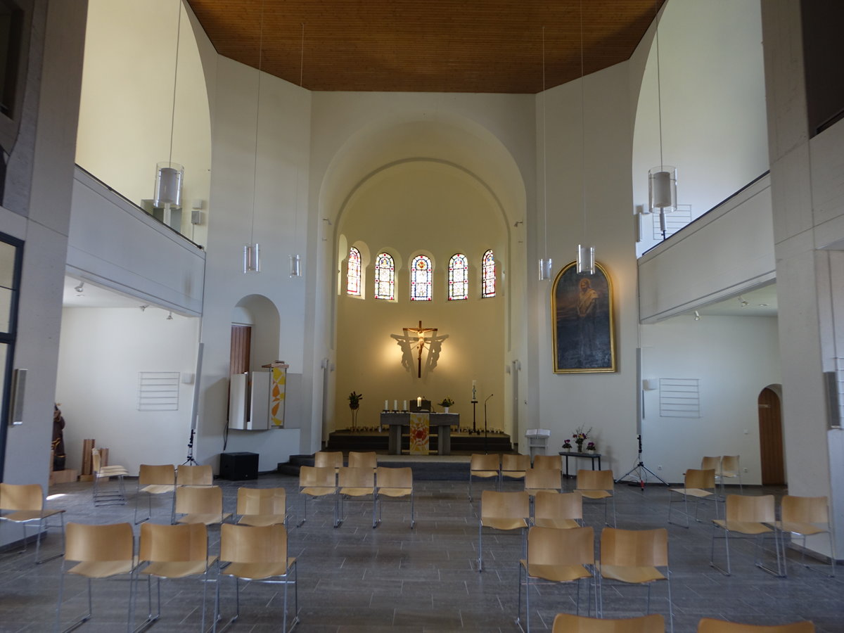 Fssen, Innenraum der evangelischen Christuskirche (26.04.2021)