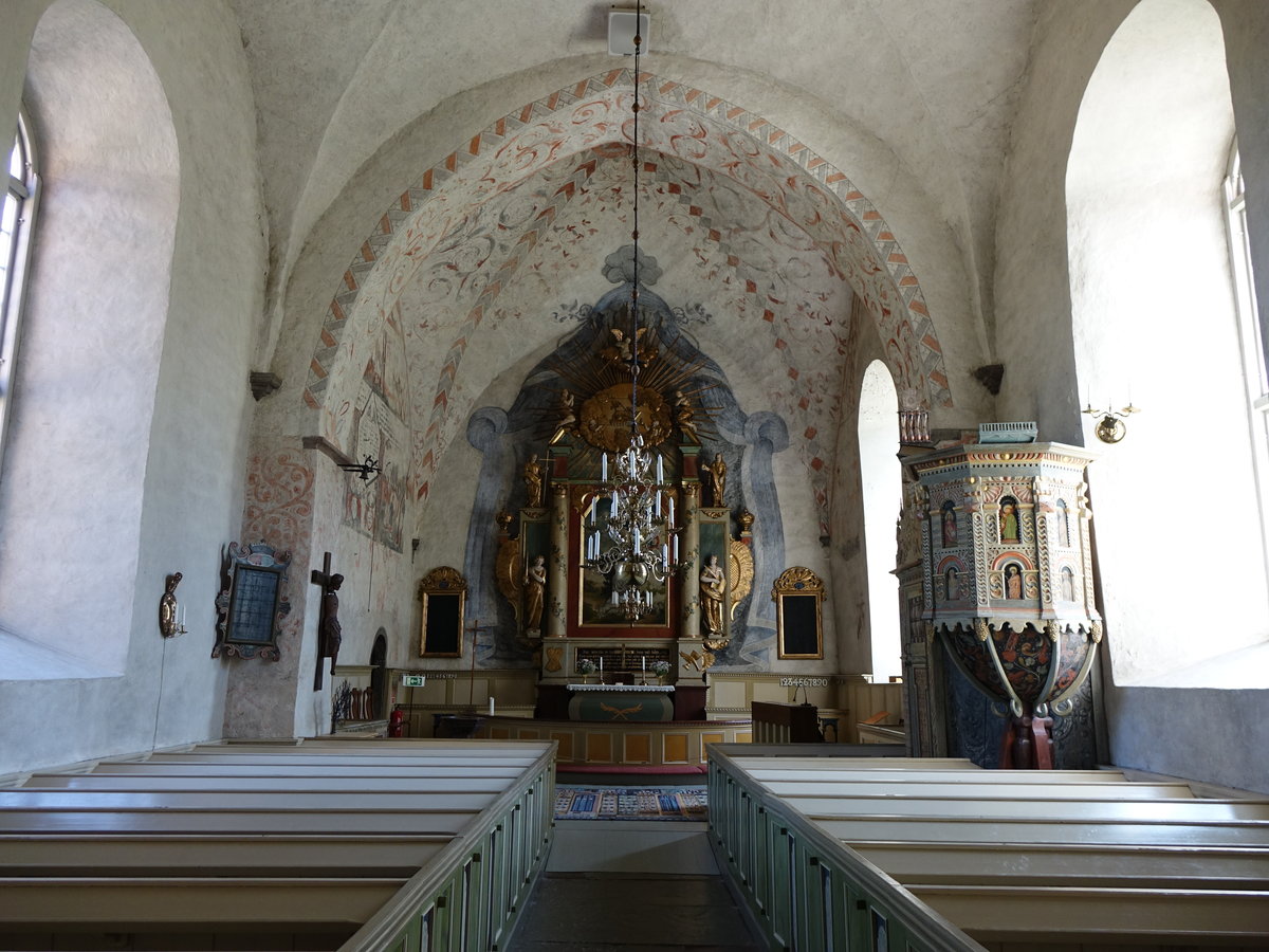 Grdslsa, Altar und Kanzel von 1666 in der Ev. Kirche (13.06.2016)