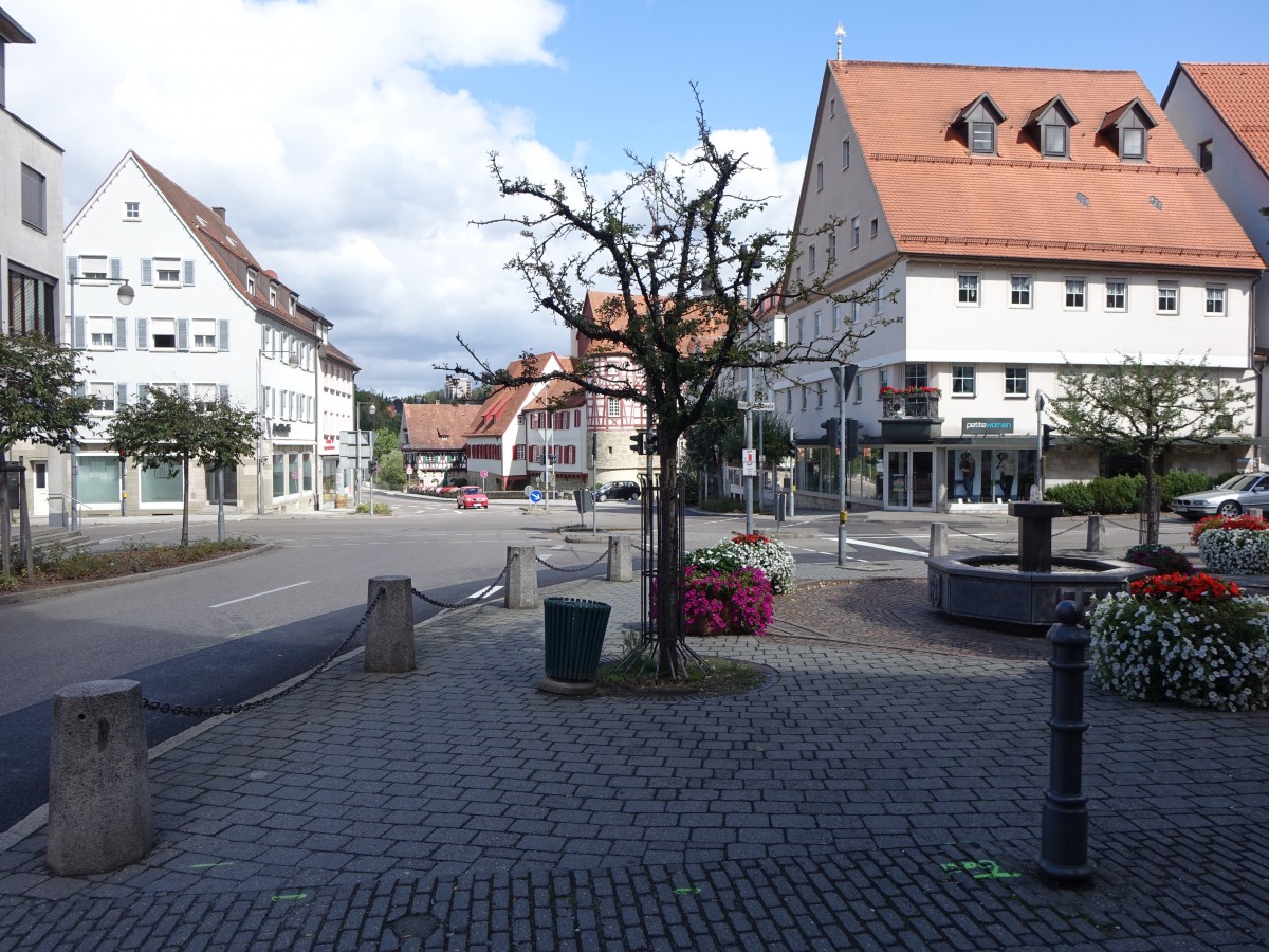 Gaildorf, Huser an der Ecke Schloss- und Karlstrae (06.09.2015)