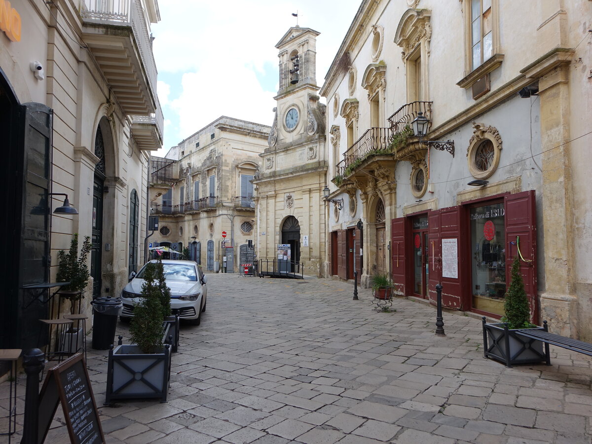 Galatina, Torre del Orologio in der Via Vittorio Emanuele (02.03.2023)