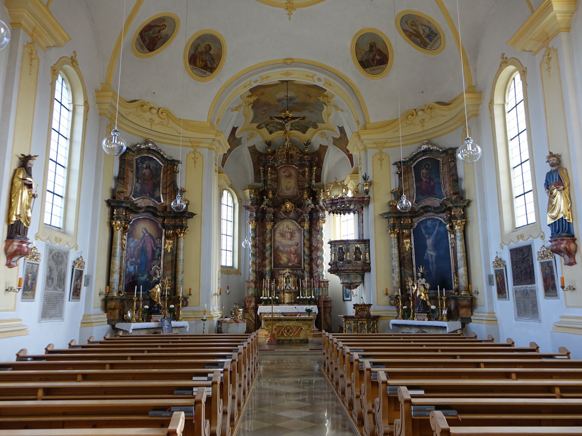 Galgweis, barocker Innenraum der Pfarrkirche St. Peter und Paulus (20.11.2016)