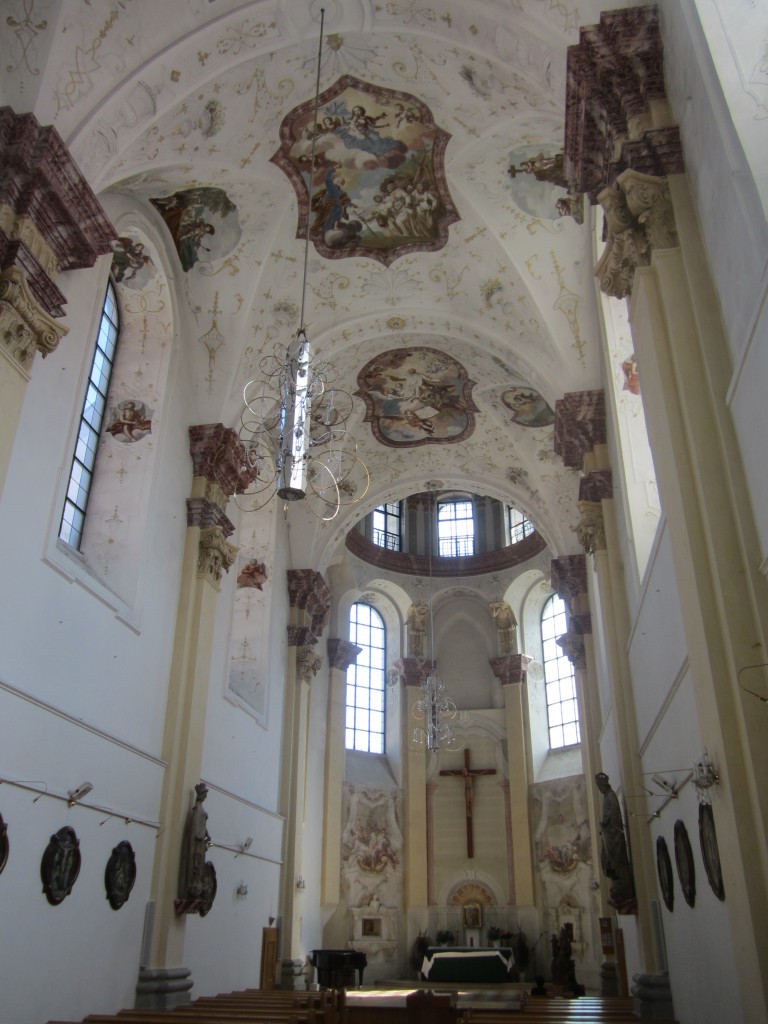Gaming, Klosterkirche Marienthron, erbaut bis 1352, Umgestaltung von 1742 bis 1746 im barocken Stil durch Prior Johann Jerumb (17.08.2013)