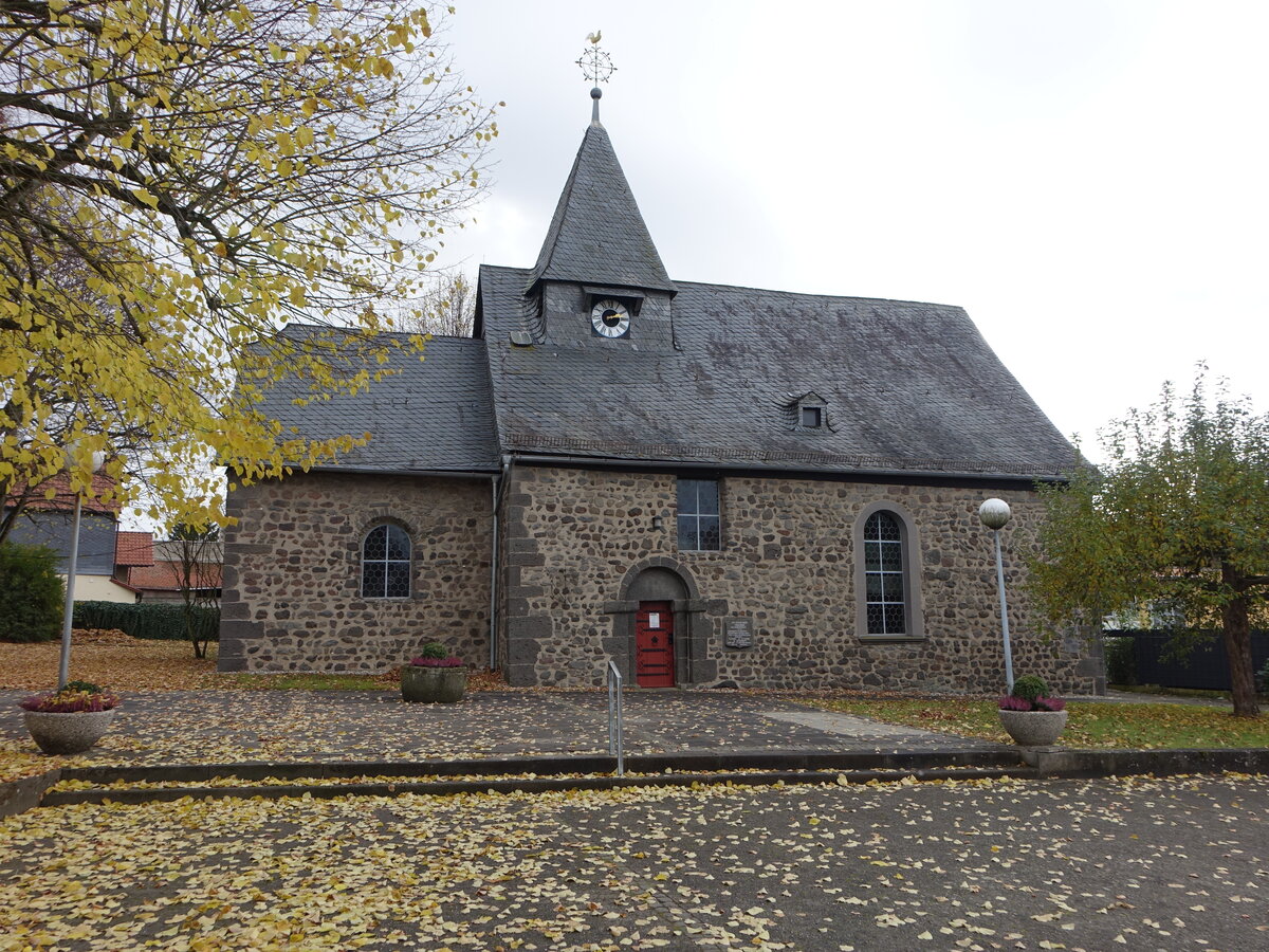 Garbenteich, evangelische Dorfkirche, erbaut im 12. Jahrhundert (31.10.2021)