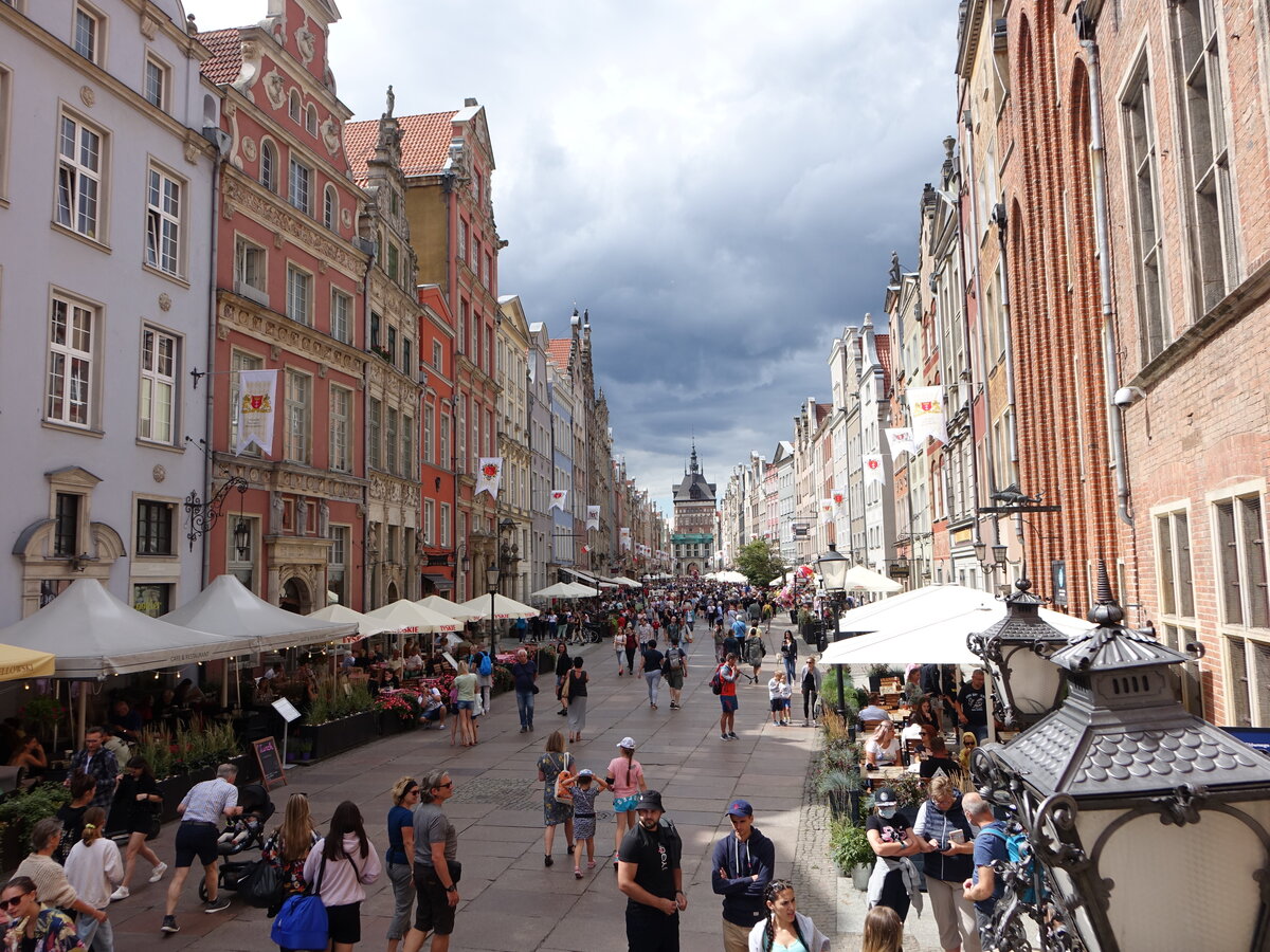 Gdansk / Danzig, Blick in die Langgasse in der Altstadt (02.08.2021)