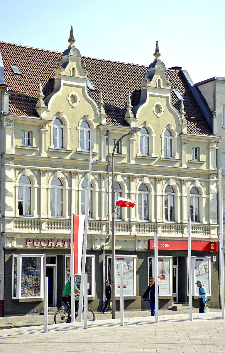 Gebäude aus der deutschen Gründerzeit - Plac Wolności in Świnoujście (Swinemünde). Aufnahme: 5. Mai 2016
