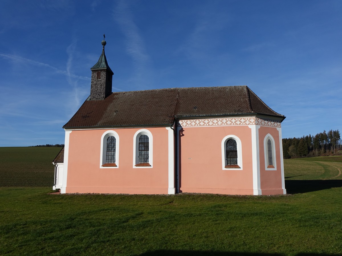 Geberskirchen, St. Nikolaus Kirche, Saalkirche, Chor sptgotisch, um 1500, Langhaus 18. Jahrhundert (26.12.2015)