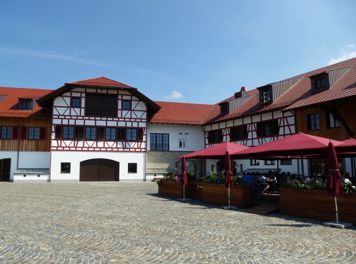 Gebhardsweiler bei Uhldingen/Bodensee, seit Mrz 2013 befindet sich in diesen neuen Gebuden eines der grten Traktorenmuseen, Aug.2013