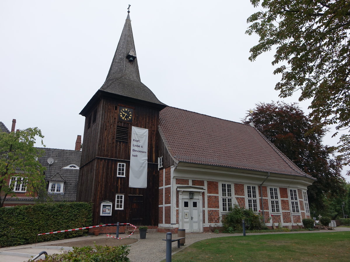 Geesthacht, Pfarrkirche St. Salvatoris, Fachwerkkirche erbaut von 1684 bis 1685 (26.09.2020)