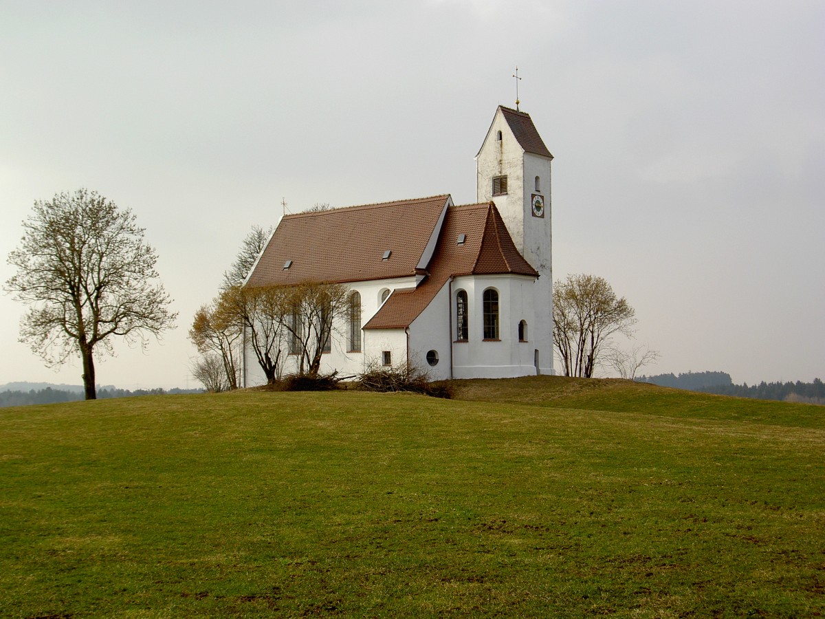 Geislatsried, St. Magnus Kirche, erbaut um 1500, barock umgestaltet 1746 und 1771 (06.03.2014)