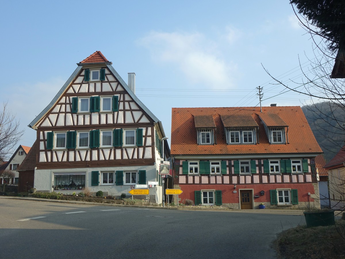 Geislingen am Kocher, Huser in der Bhlerstrae (15.03.2015)