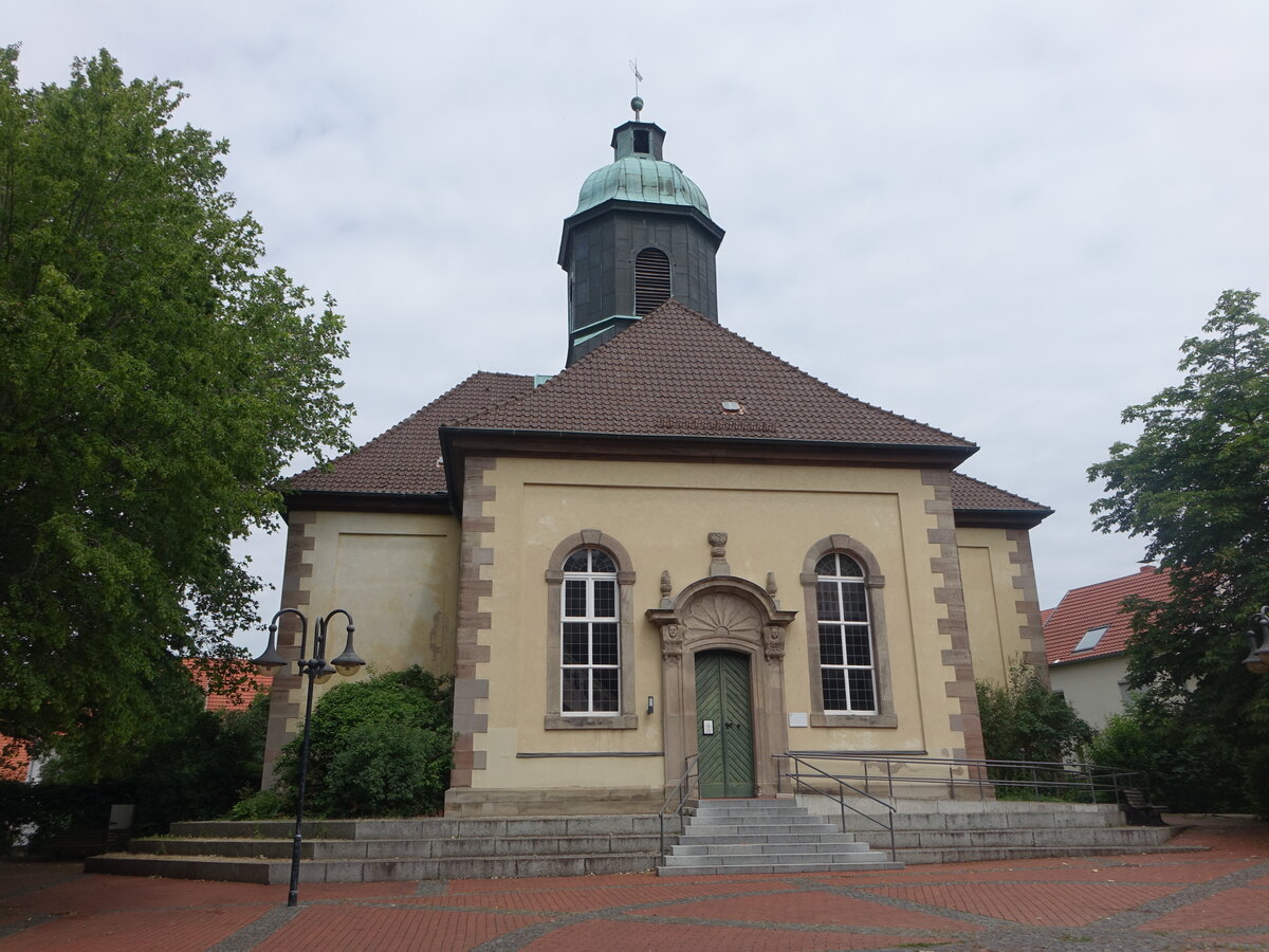 Geismar, evangelische St. Martin Kirche, erbaut von 1737 bis 1743 (29.06.2023)