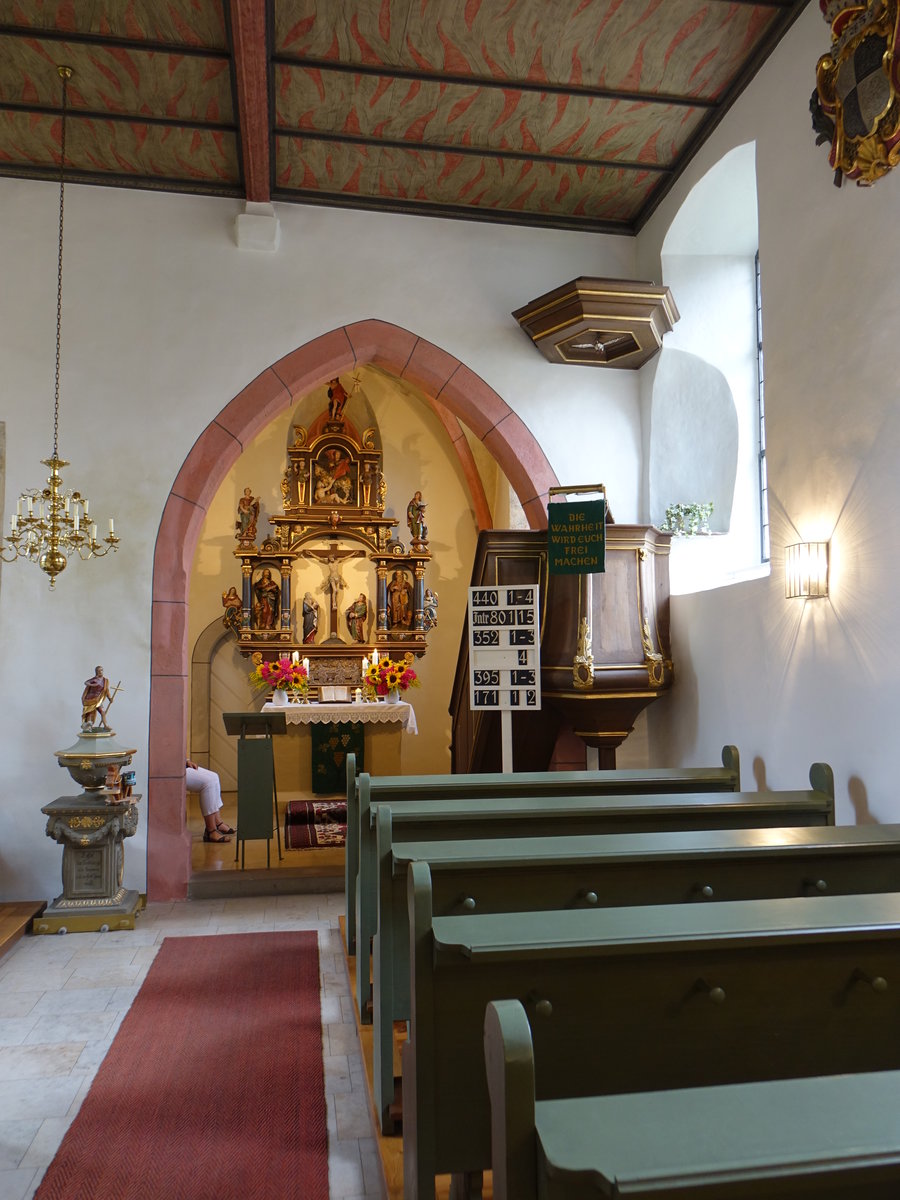 Geilingen, Innenraum der ev. luth. Pfarrkirche St. Martin (27.08.2017)