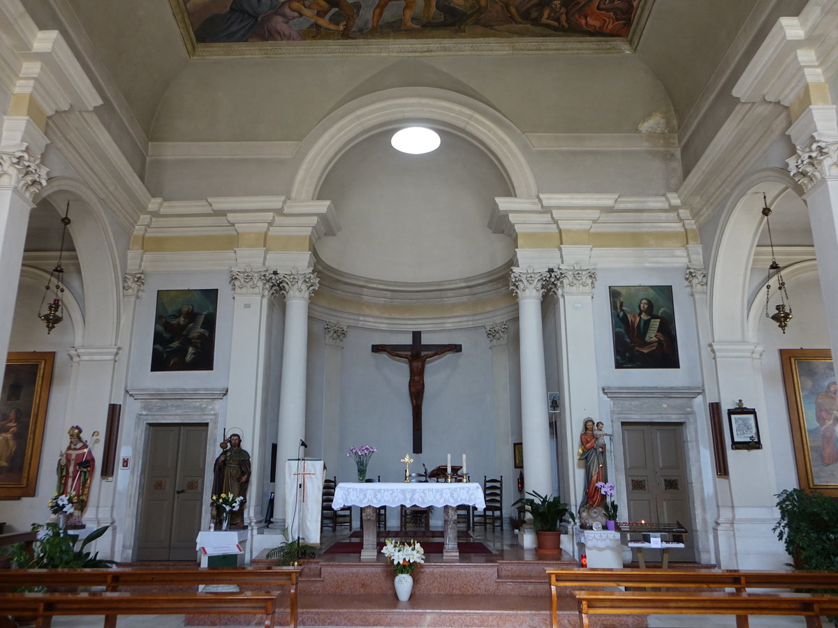 Gemona del Friuli, barocker Innenraum der San Rocco Kirche (05.05.2017)
