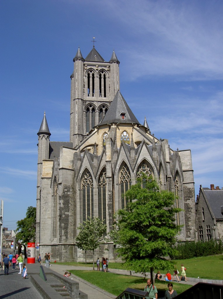 Gent, St. Niklas Kirche am Kornmarkt, erbaut im 13. Jahrhundert (03.07.2014) 