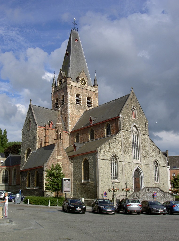 Geraardsbergen, neogotische St. Bartholomus Kirche (29.06.2014)
