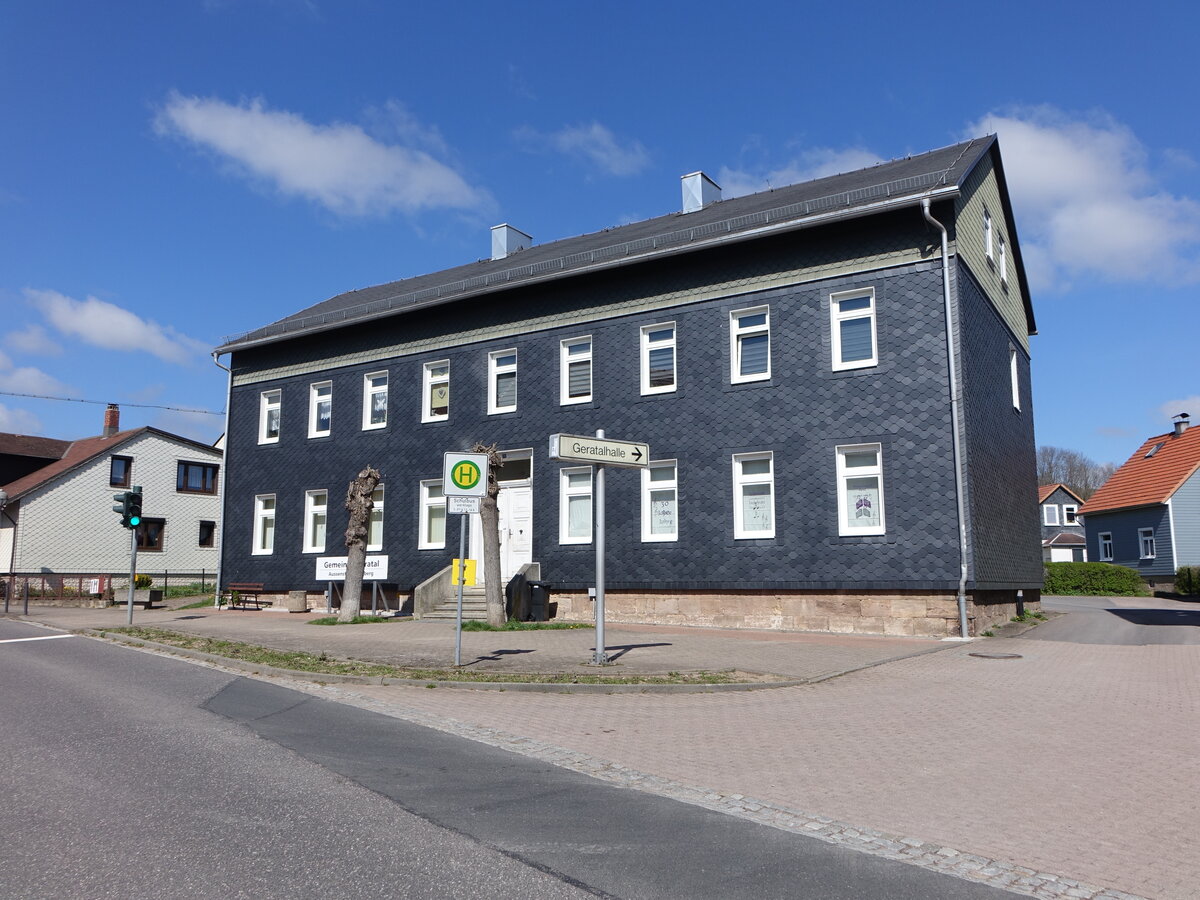 Geraberg, Gemeindehaus in der Ohrdrufer Straße (16.04.2022)
