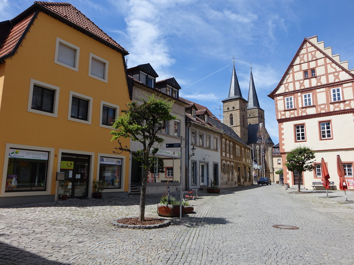 Gerolzhofen, Rckseite des Rathaus in der Spitalstrae (28.05.2017)