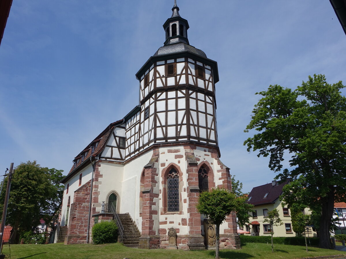 Gerstungen, evangelische St. Katharinen Kirche, erbaut ab 1588 (03.06.2022)