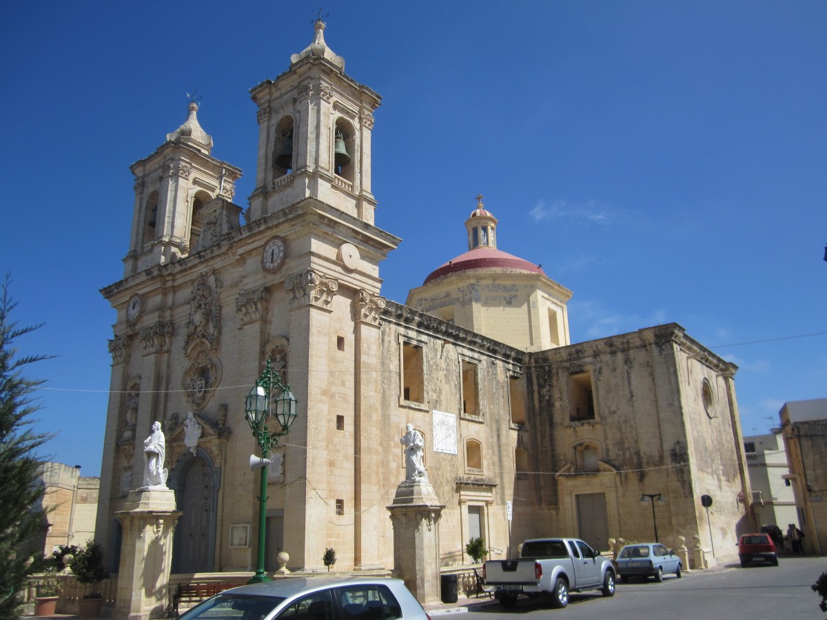 Gharghur, St. Bartholomus Kirche, erbaut im 17. Jahrhundert (21.03.2014)