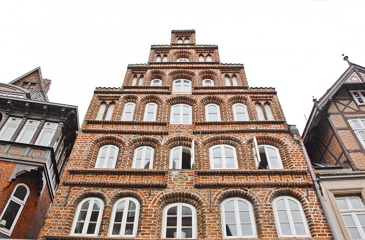 Giebelhaus von Backstein am Stirnmarkt in Lneburg. 30. Januar 2016.
