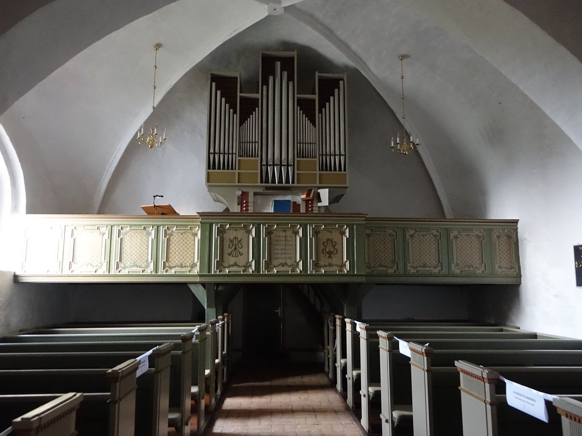 Gjol, Orgelempore in der evangelischen Dorfkirche (23.09.2020)