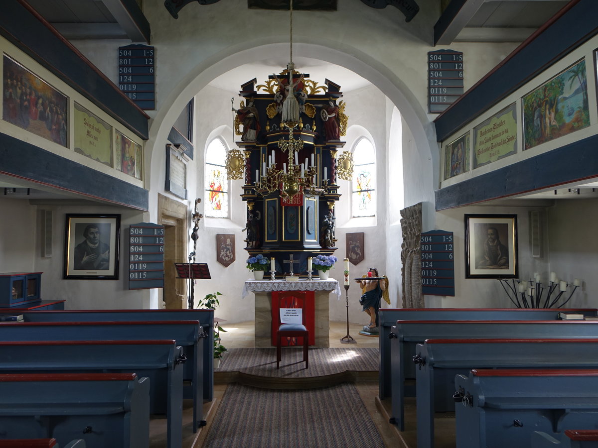 Glashtten, Innenraum der Ev. St. Bartholomus Kirche (19.05.2018)