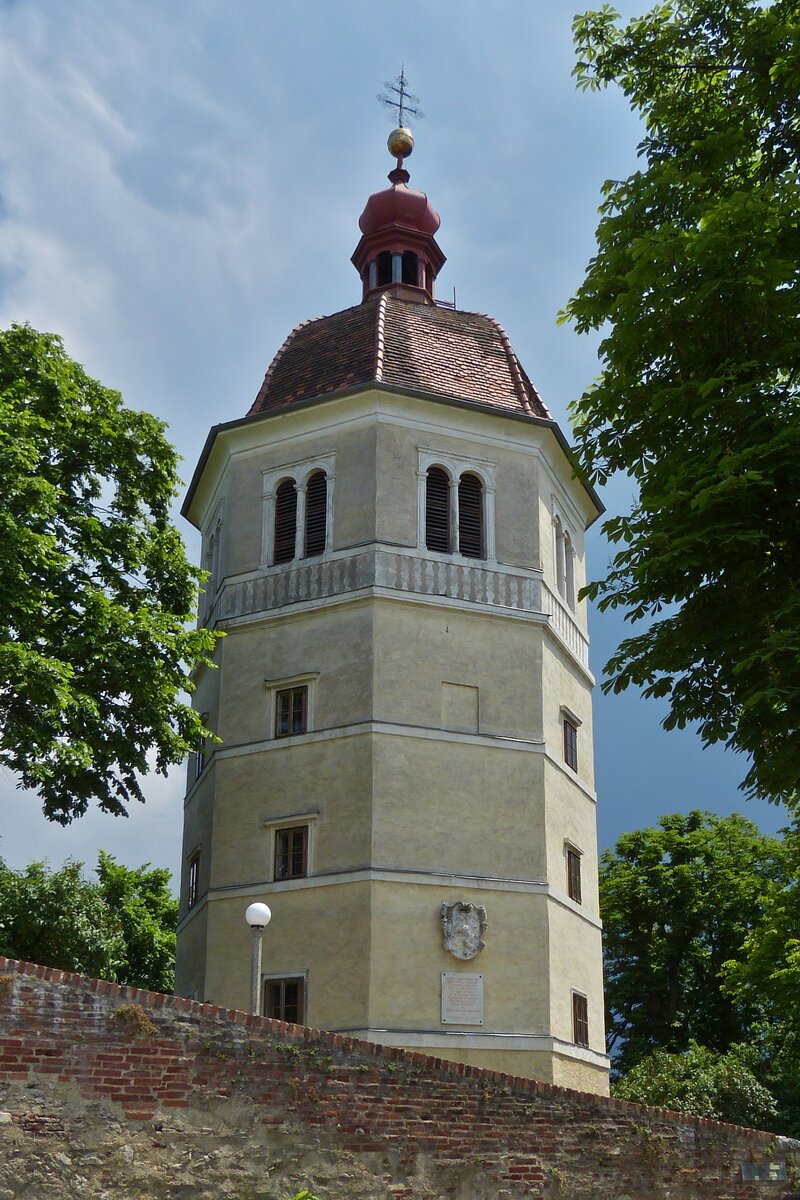 Glockenturm auf dem Schlossberg in Graz. 02.06.2023