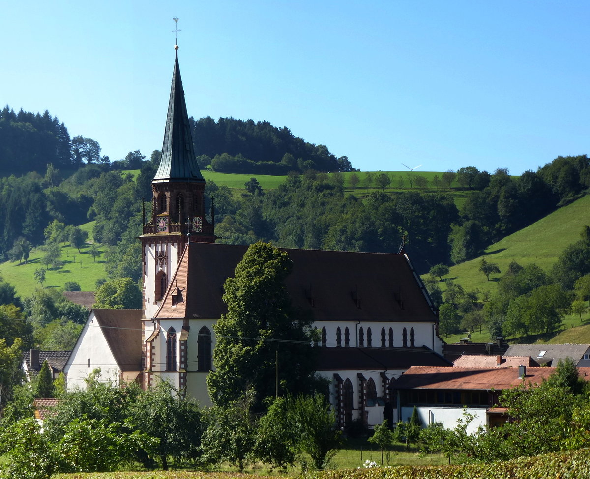 Glottertal, die katholische Kirche Sankt Blasius, Sept.2013