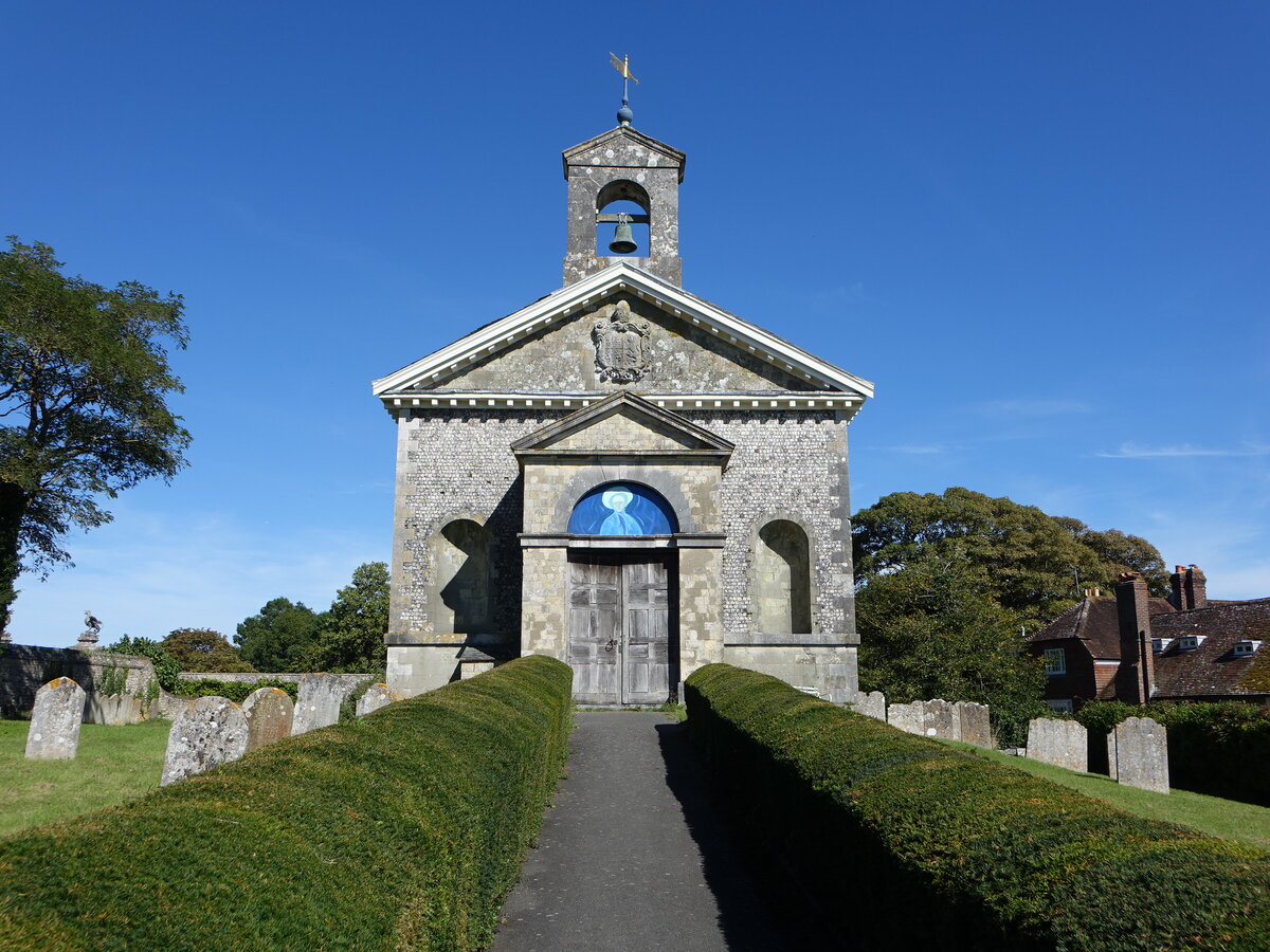 Glynde, Pfarrkirche St. Mary, erbaut 1760 durch Bischof Richard Trevor (04.09.2023)