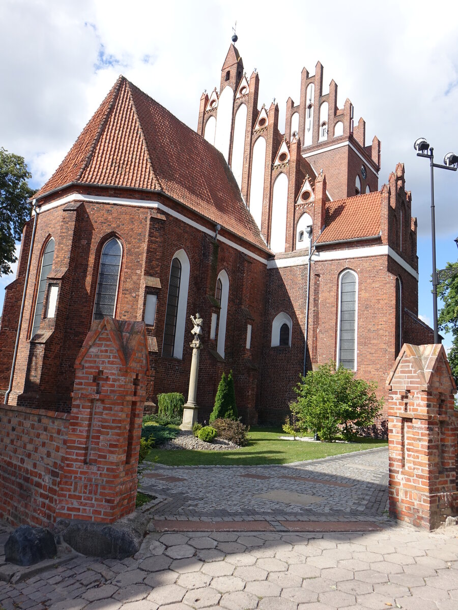 Gniew / Mewe, Pfarrkirche St. Nicolai, erbaut im 14. Jahrhundert (03.08.2021)