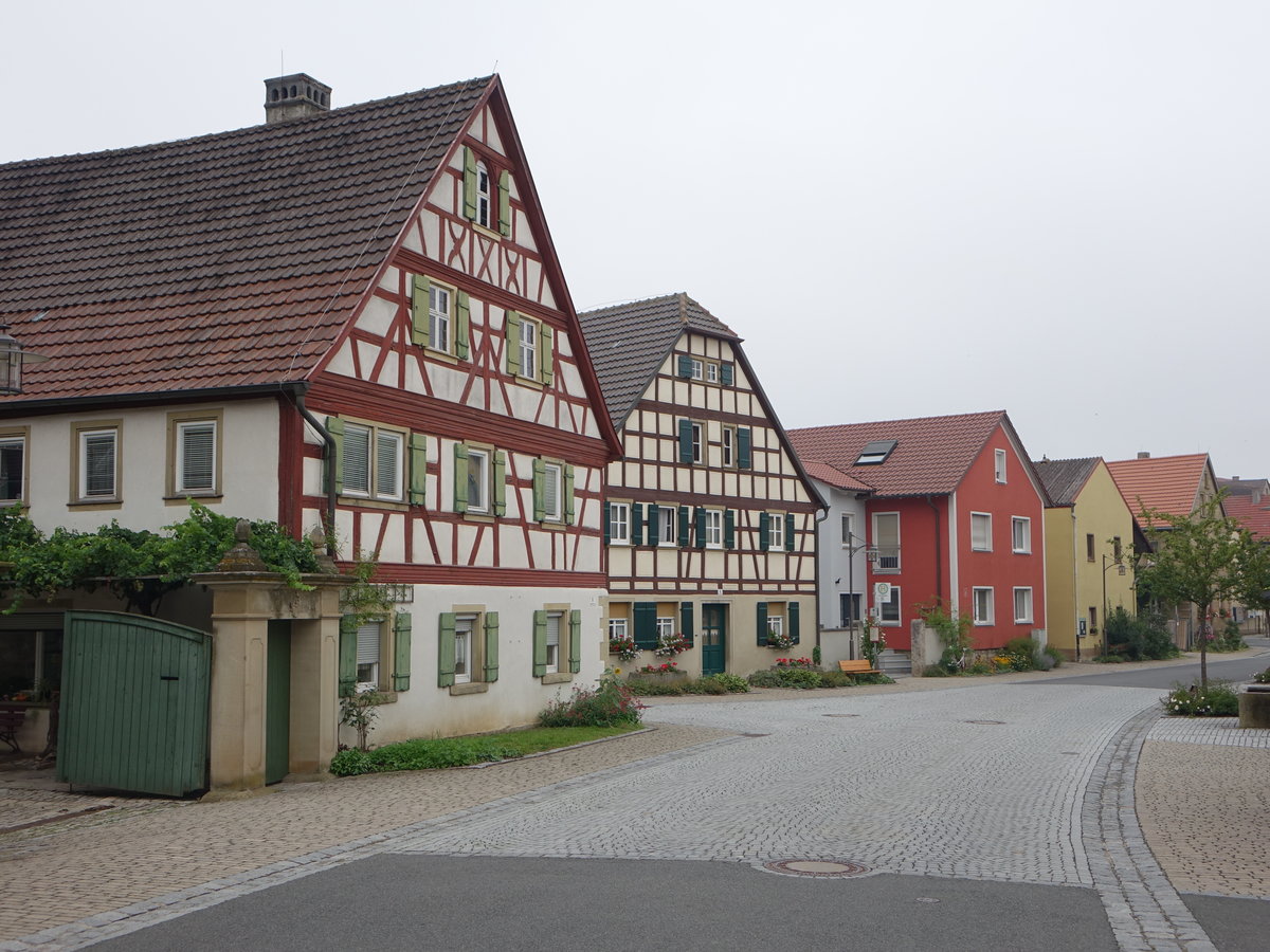 Gnodstadt, historische Fachwerkhuser an der Hauptstrae (27.08.2017)