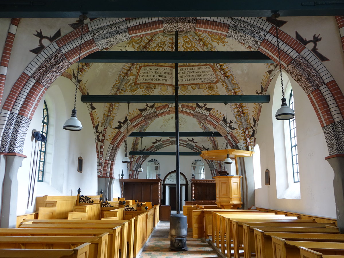 Godlinze, Gewlbemalereien aus dem 15. Jahrhundert in der St. Pancratius Kirche (28.07.2017)