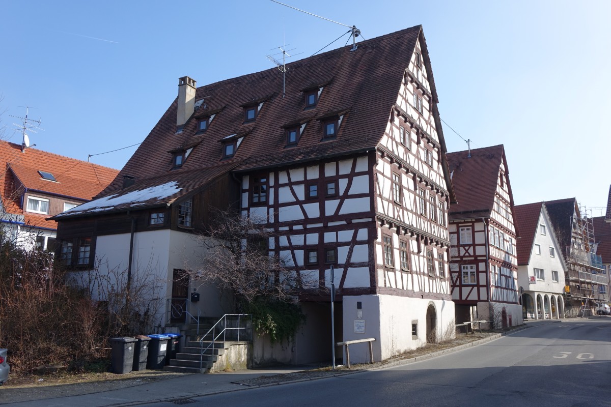 Gnningen, Fachwerkhuser in der Hauptstrae (19.02.2015)