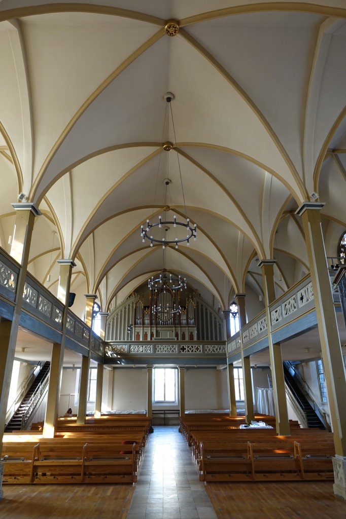 Gnningen, Innenraum der St. Peter und Paul Kirche, Orgel von Franz Xaver Engelfried von 1844 (19.02.2015)