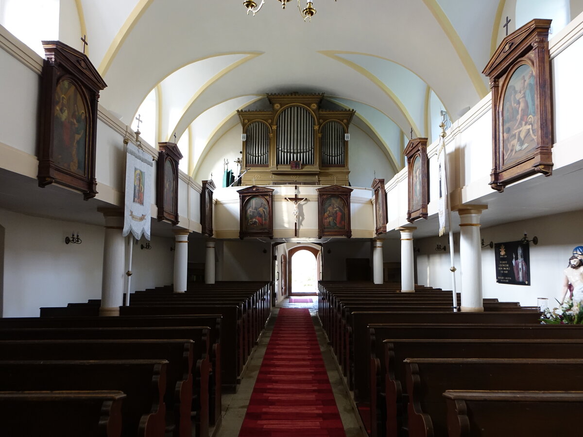 Golejow / Klein Rhrsdorf, Orgelempore in der Pfarrkirche St. Feliksa (11.09.2021)