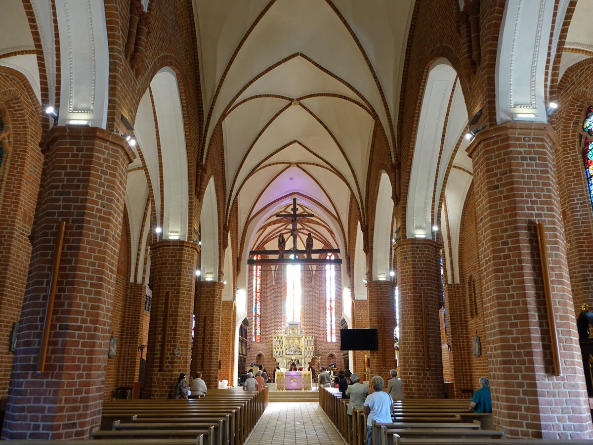 Gorzw Wielkopolski / Landsberg an der Warthe, Innenraum des Dom St. Marien, erbaut im 13. Jahrhundert (31.07.2021)