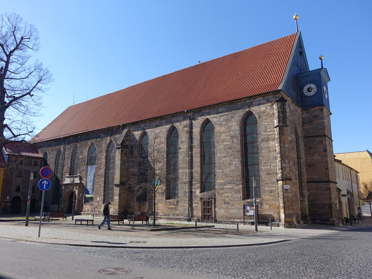 Gotha, Augustinerkirche, erbaut im 13. Jahrhundert (16.04.2022)