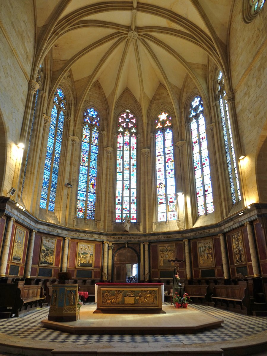 Gourdon, gotischer Chor in der Pfarrkirche Saint-Pierre (22.07.2018)