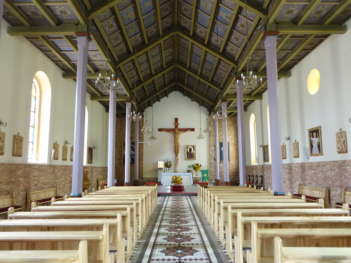 Grabnik / Grabnick, neugotischer Innenraum der Pfarrkirche (04.08.2021)