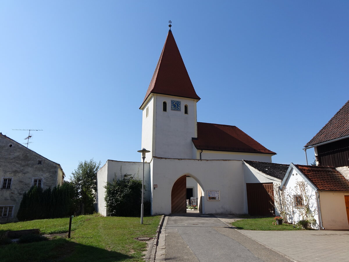 Grafenberg, Pfarrkirche St. Bartholomus, erbaut 1759 nach einem Entwurf von Giovanni Domenico Barbieri (23.08.2015)