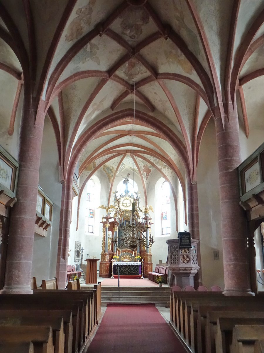 Grafengehaig, Innenraum der Ev. Pfarrkirche Hl. Geist (15.04.2017)