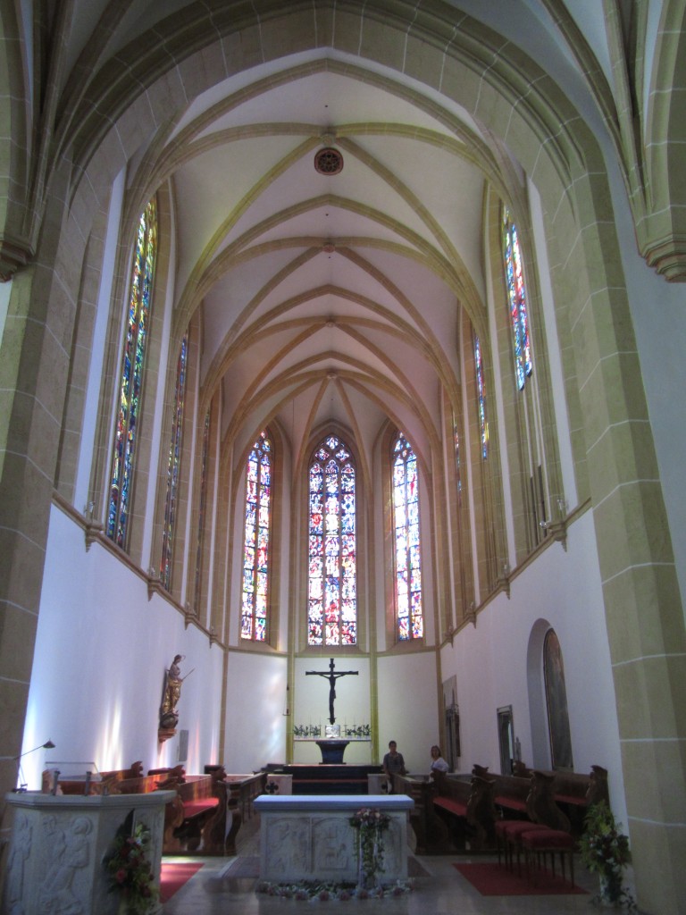 Graz, Chor der Franziskanerkirche mit Kreuzrippengewlbe (18.08.2013)