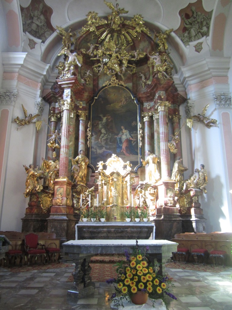 Graz, Hochalter der Klosterkirche der barmherzigen Brder, Hochaltarbild 1754 Maria 
Verkndigung von Corrado Giaquinto (18.08.2013)