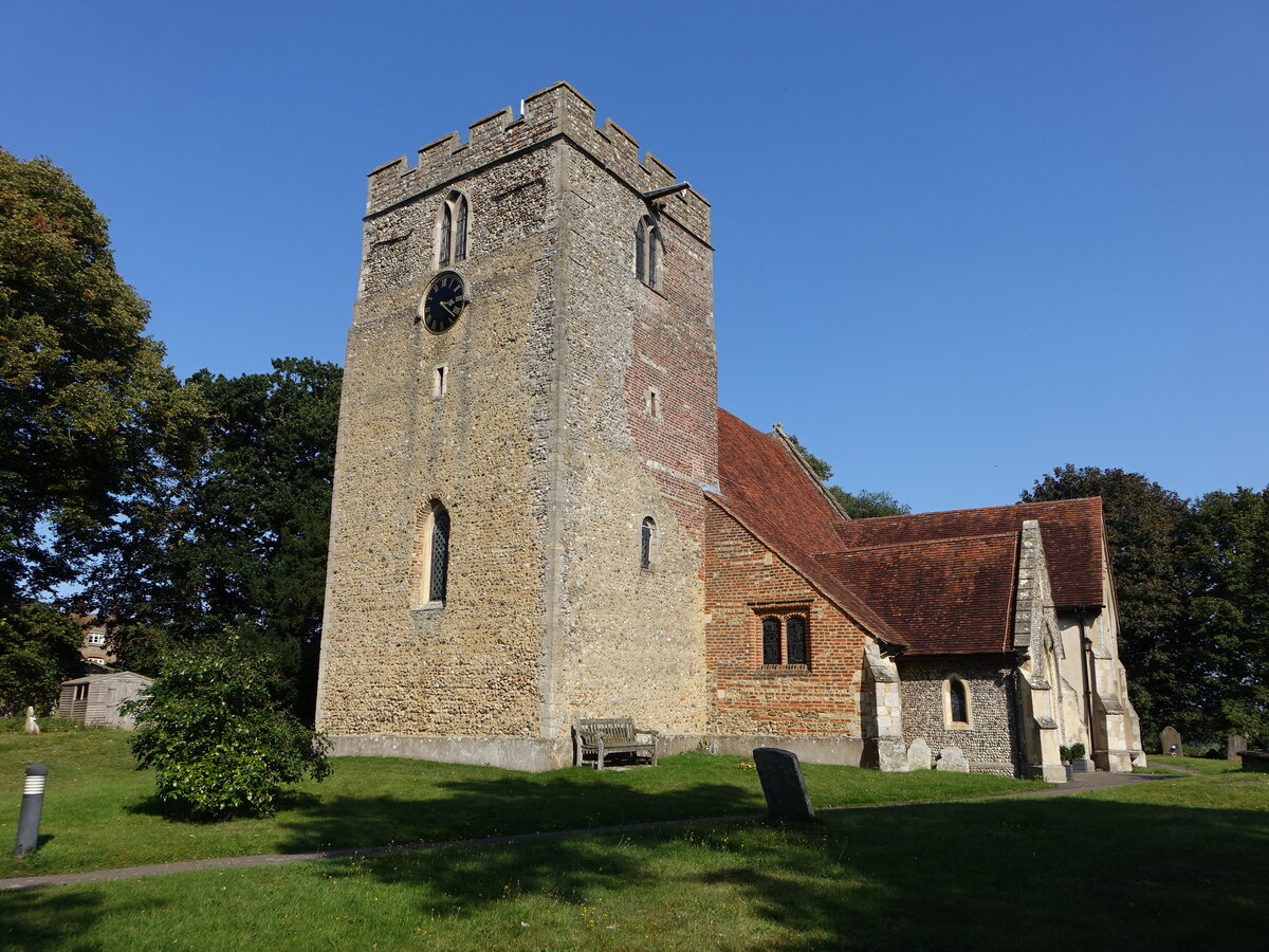 Gread Maplestead, Pfarrkirche St. Gilles, erbaut um 1100 (07.09.2023)