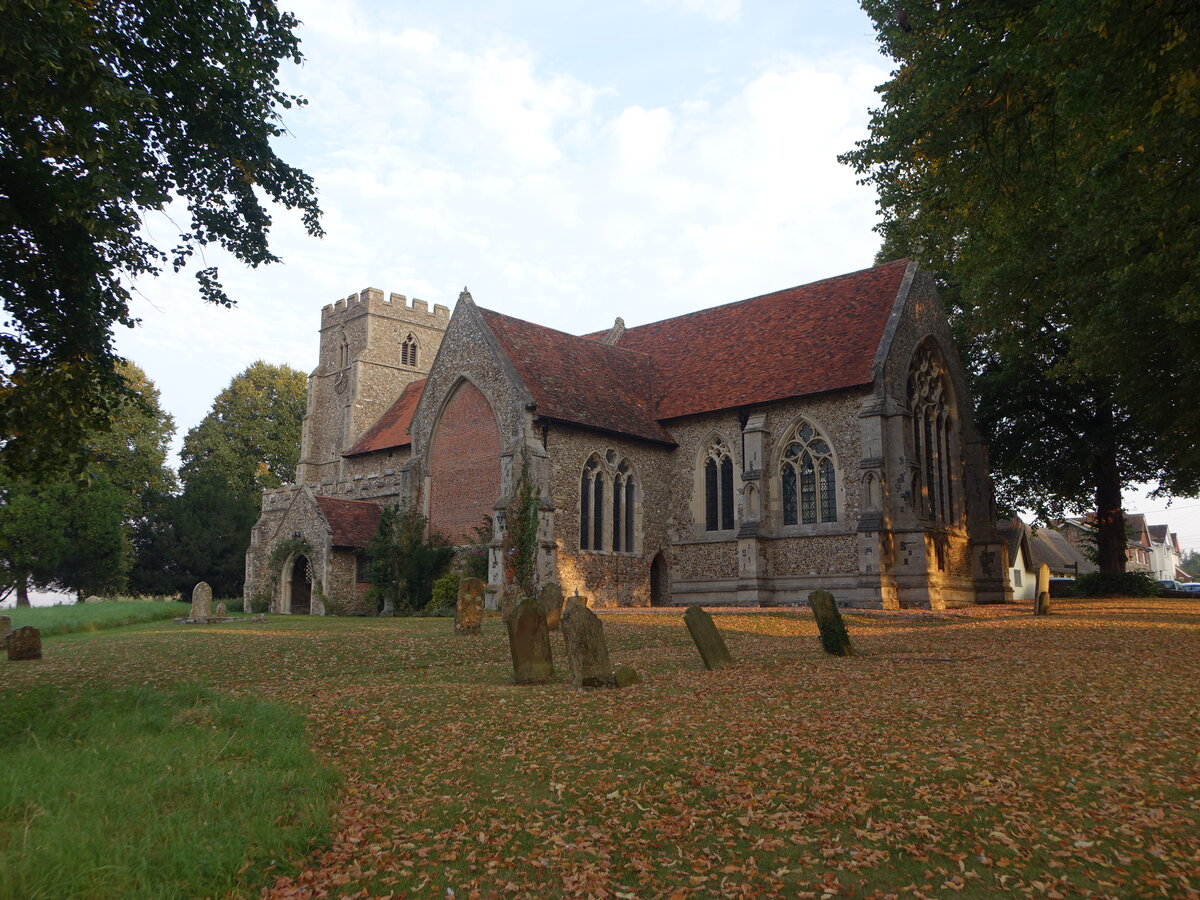 Great Sampford, Pfarrkirche St. Michael, erbaut im 12. Jahrhundert (07.09.2023)