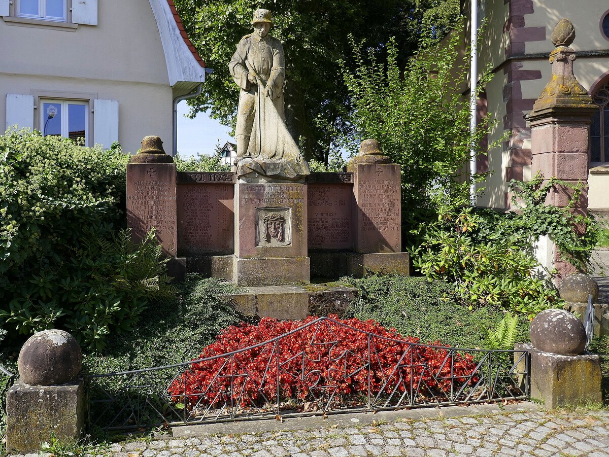 Griesheim, Denkmal fr die Gefallenen der zwei Weltkriege, Sept.2021